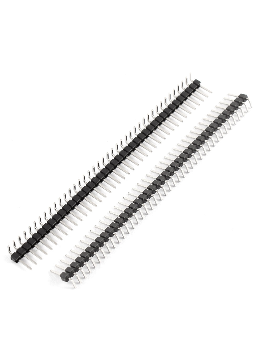 Harfington 8pcs 2.54mm Pitch 1x40 40P Male Single Row Right Angle Through Hole Mounting Pin Header Connector Strip