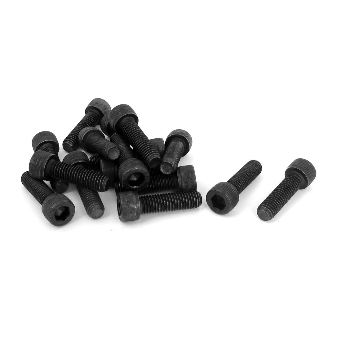 Harfington 20Pcs M10x35mm Metric 12.9 Alloy Steel Black Hex Socket Head Cap Screws Bolts