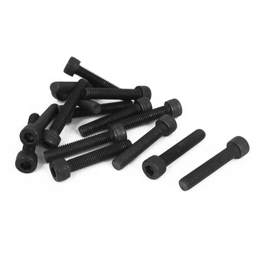 Harfington M8×45mm 12.9 Alloy Steel Machine Bolt Hex Socket Head Cap Screws Black 20pcs