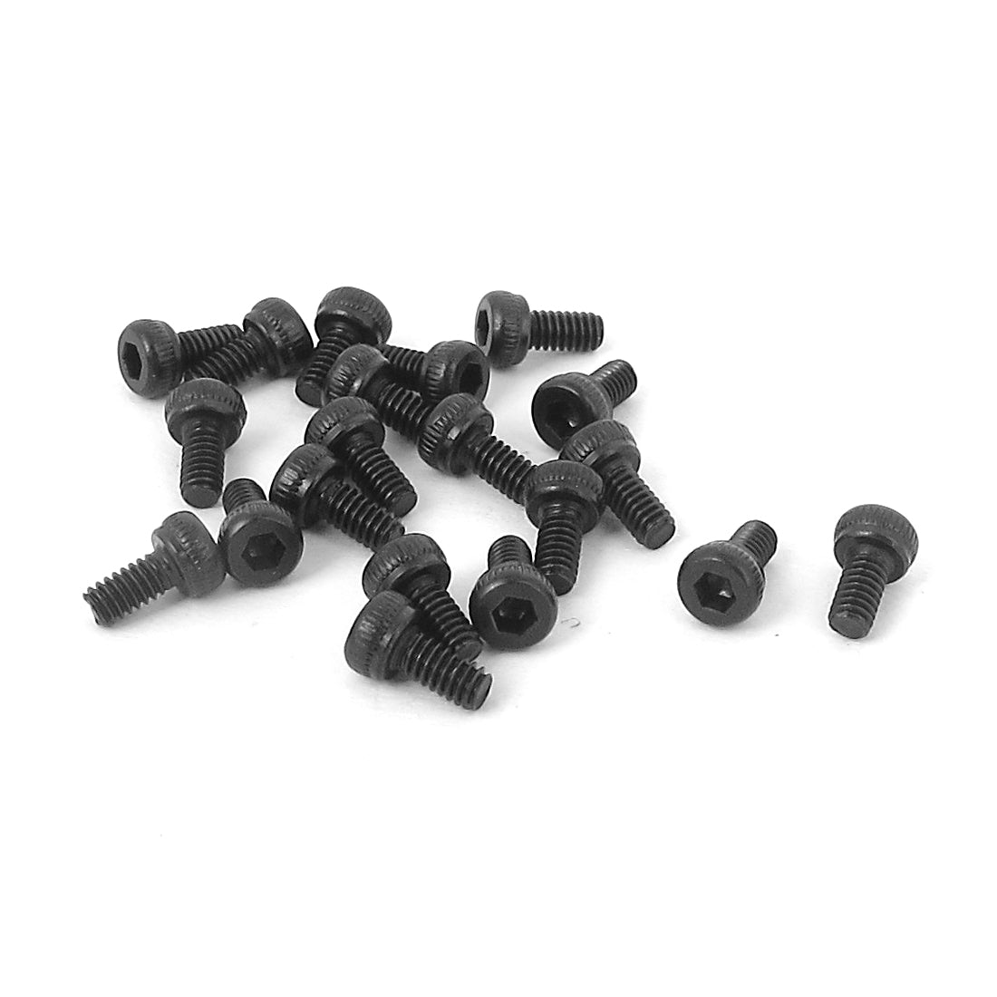 Harfington M2×4mm 12.9 Alloy Steel Machine Bolt Hex Socket Head Cap Screws Black 20pcs
