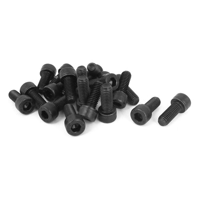 Harfington M8×20mm 12.9 Alloy Steel Machine Bolt Hex Socket Head Cap Screws Black 20pcs