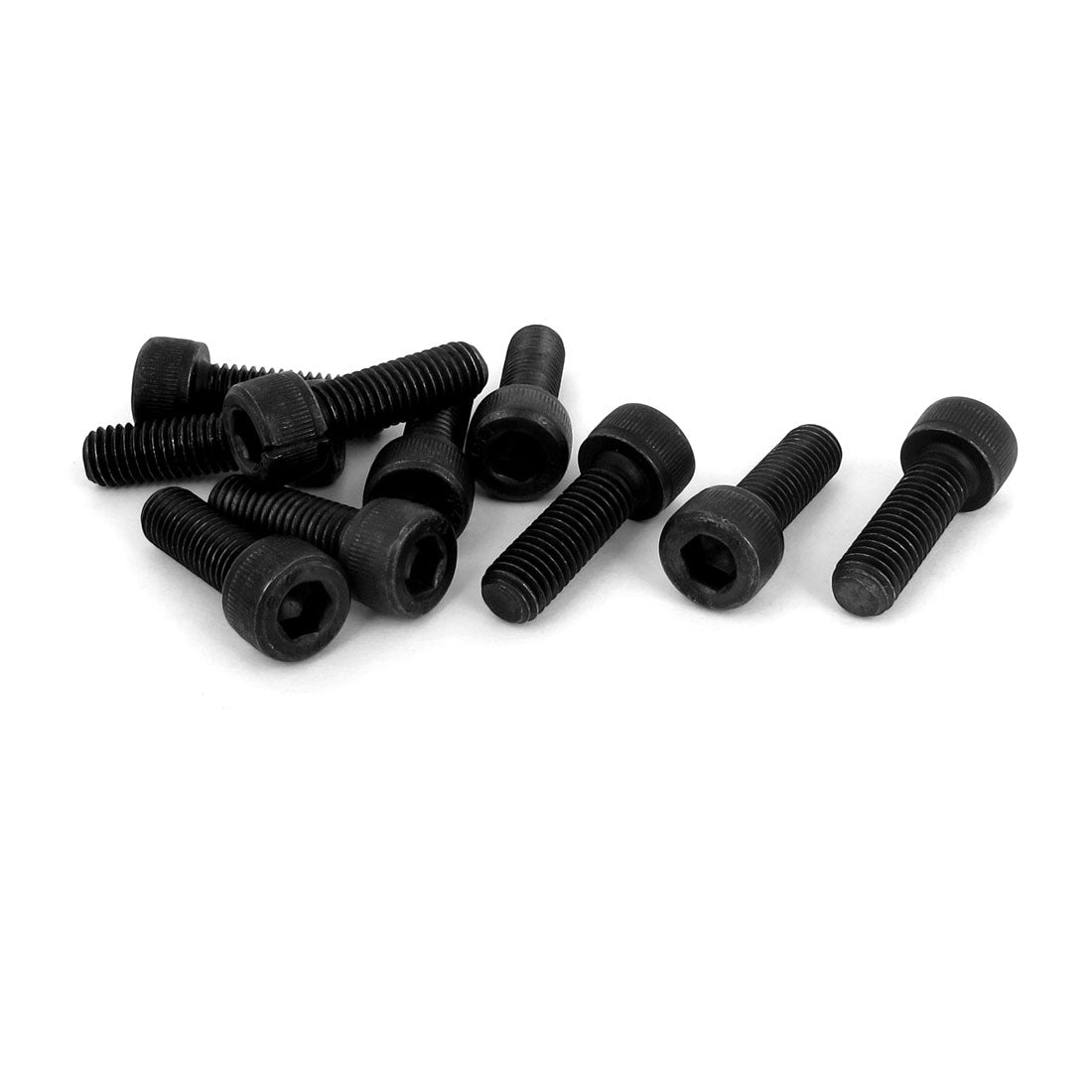Harfington M8×25mm 12.9 Alloy Steel Machine Bolt Hex Socket Head Cap Screws Black 10pcs