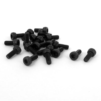 Harfington M2.5×6mm 12.9 Alloy Steel Machine Bolt Hex Socket Head Cap Screws Black 20pcs