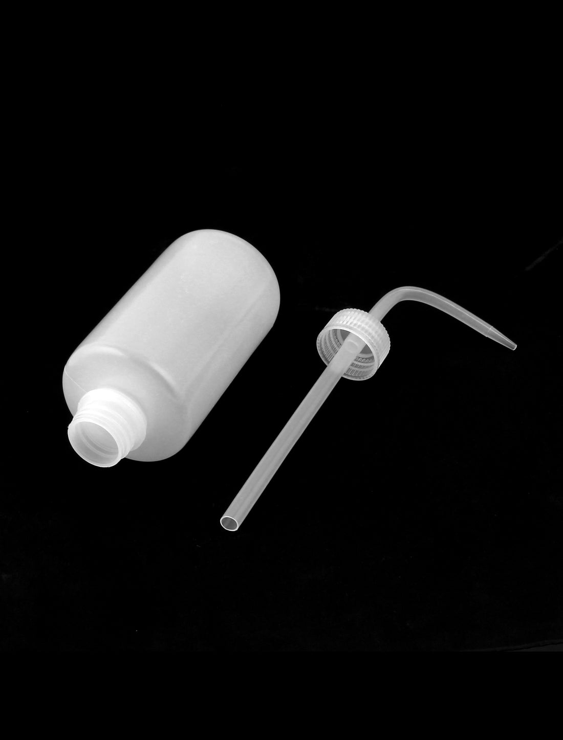 Harfington Lab Right Angle Bent Tip Plastic Liquid Storage Squeeze Bottle Dispenser 250mL 4 Pcs