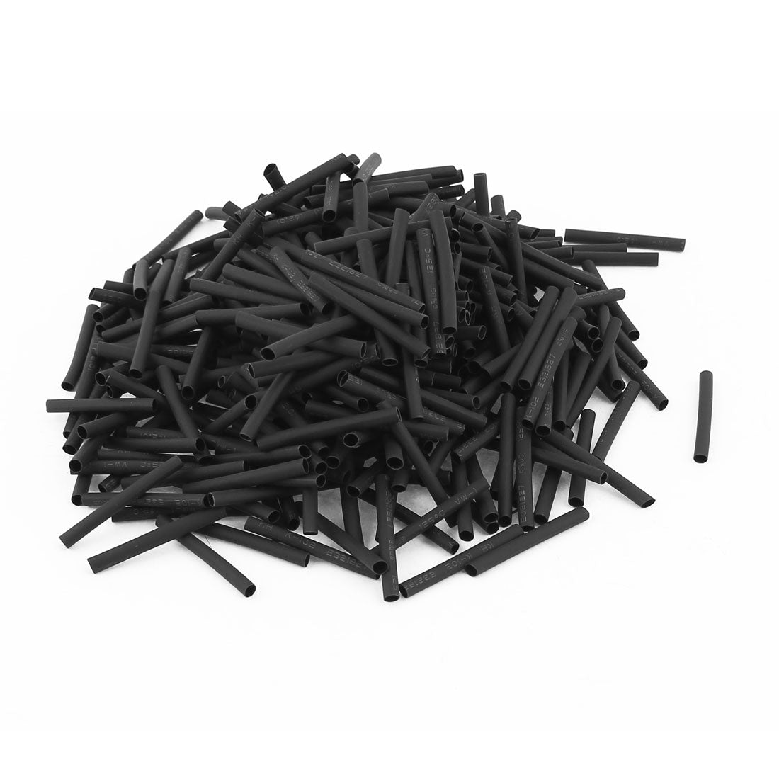 Harfington 440pcs 2mm Dia 30mm Long Polyolefin Heat Shrink Tubing Wire Wrap Sleeve Black