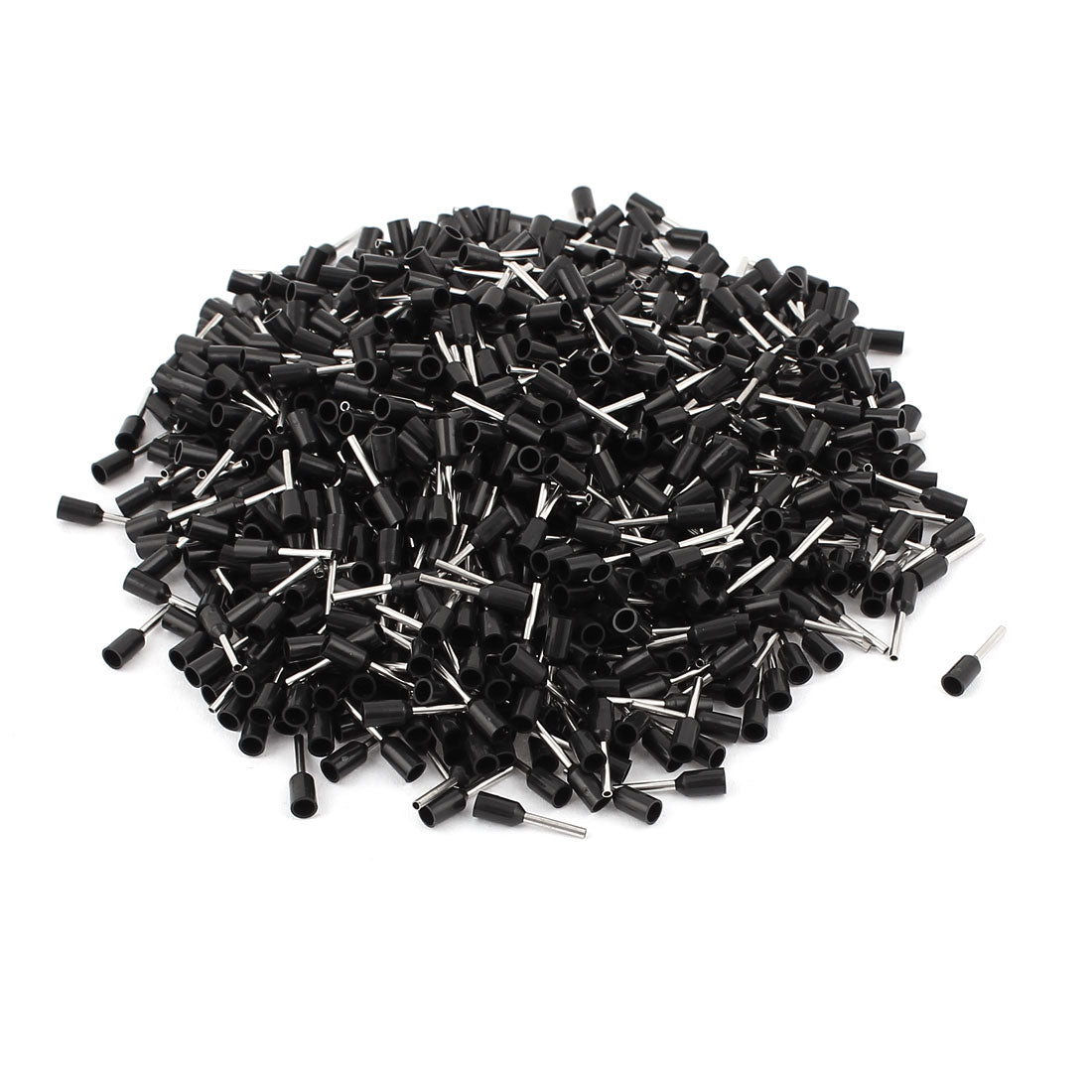 Harfington 1000pcs Wire Crimp Connector Insulated Ferrule Pin Cord End Terminal AWG22 Black