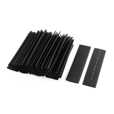 Harfington 45pcs 16mm Dia Polyolefin 2:1 Heat Shrink Tubing Wire Wrap Sleeve 100mm Black