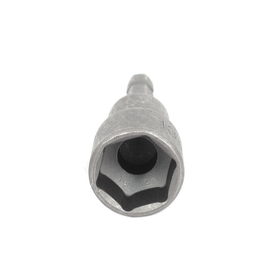 Harfington 1/4" Shank 13mm Hex Socket Impact Nut Setter Driver Bit Adapter Gray 5pcs