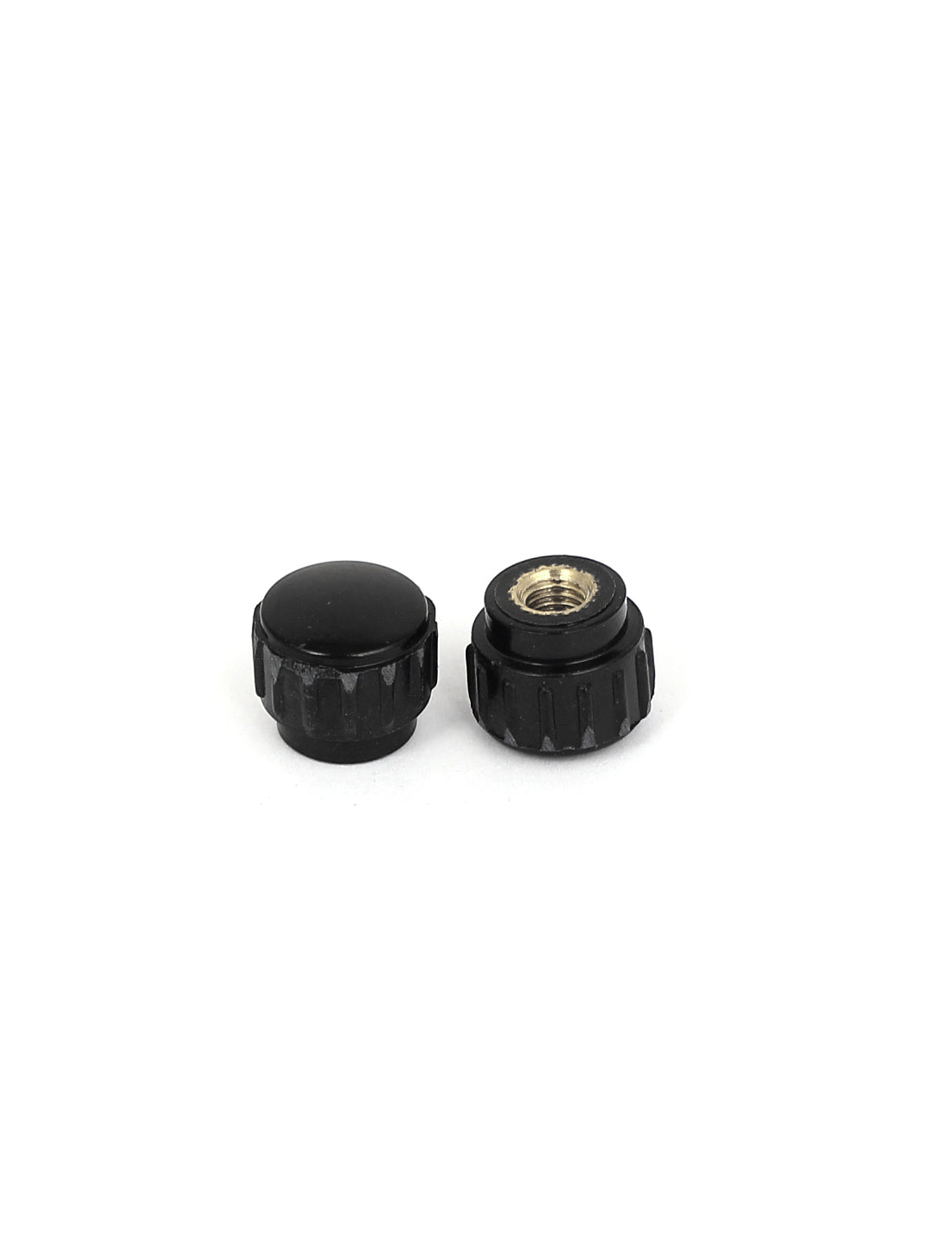 Harfington M5×15mm Female Thread Plastic Knurled Head Clamping Knob Jig Black 10pcs