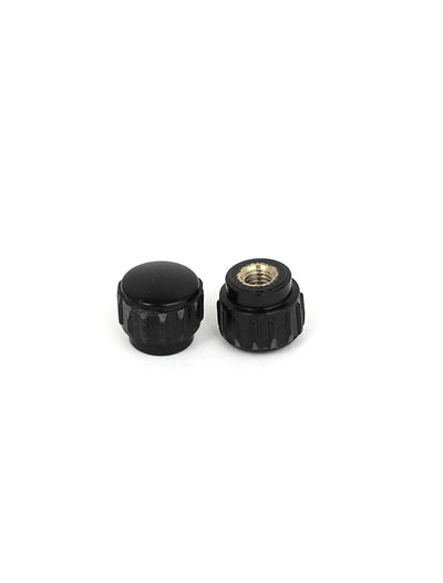 Harfington M5×15mm Female Thread Plastic Knurled Head Clamping Knob Jig Black 10pcs