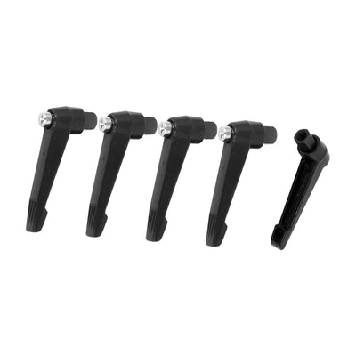 Harfington M6 Female Thread Adjustable Handle Lever Grip 5pcs Black