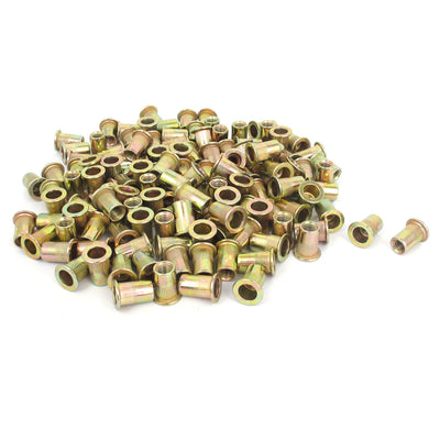 Harfington 300pcs M6x15mm Knurled Body Blind Rivet Nut Threaded Insert Nutserts