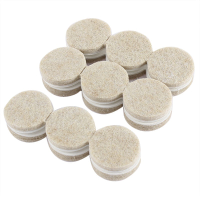 Harfington Uxcell 18 Pcs 25mm Dia Self Adhesive Furniture Floor Protector Felt Pad Cushion Gray