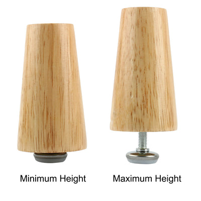 Harfington Uxcell M6 x 25mm Threaded Furniture Cabinet Screw On Leveling Glide Foot 50 Pcs