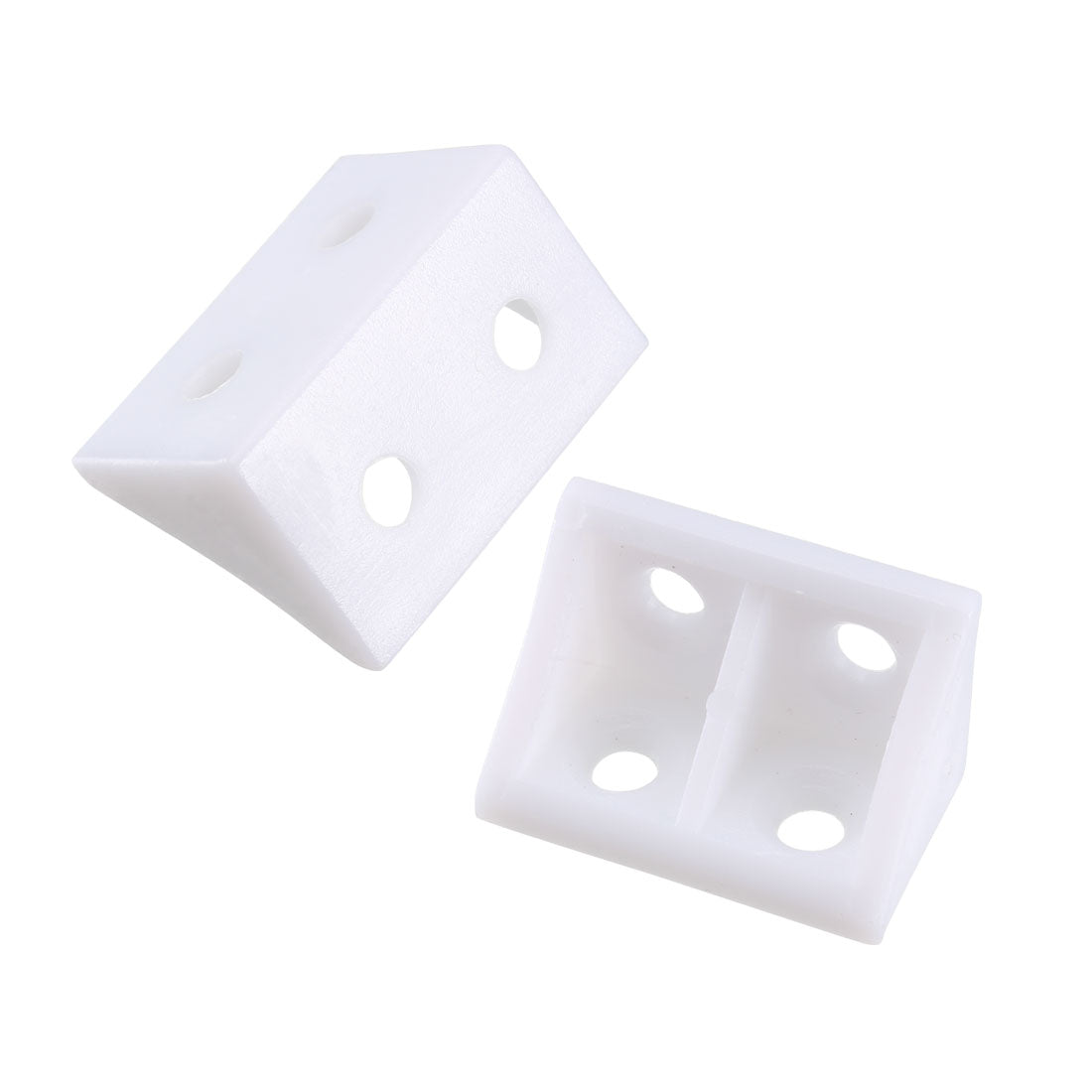 Harfington 50pcs 90 Degree White Plastic Furniture Closet Cabinet Corner Connectors