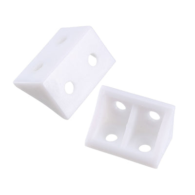 Harfington 50pcs 90 Degree White Plastic Furniture Closet Cabinet Corner Connectors