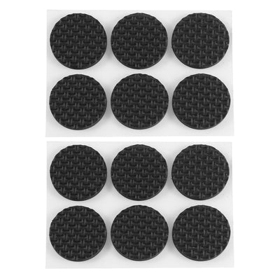 Harfington Uxcell 12pcs 30mm Round Self Adhesive Chair Table Furniture Pads Floor Scratch Protector