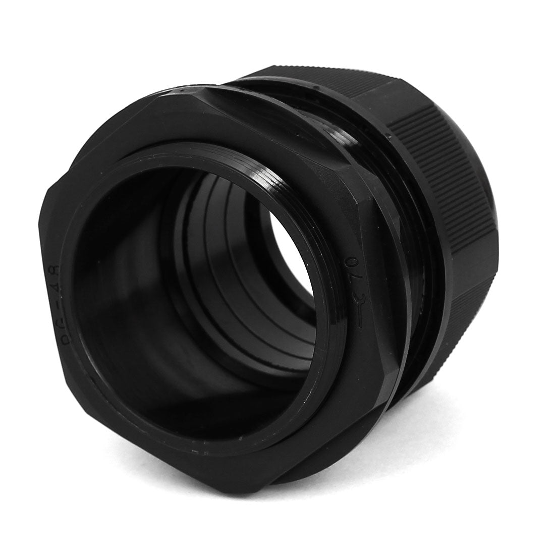 Harfington PG48 35-45mm Range Waterproof Locknut Stuffing Cable Gland Fastener Joints Black