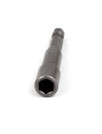 Harfington 1/4" Shank 1/4" Hex Socket Impact Nut Setter Driver Bit Adapter Silver Gray 5pcs