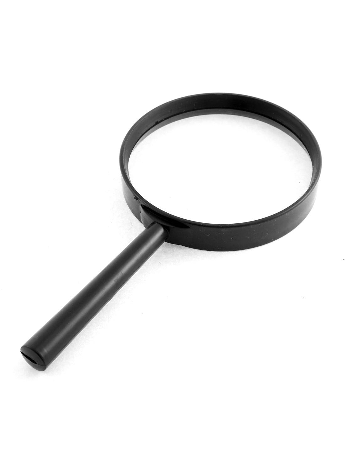 uxcell Uxcell 85mm Long Grip 90mm Glass Lens Black Plastic Frame Handheld Magnifier 4X