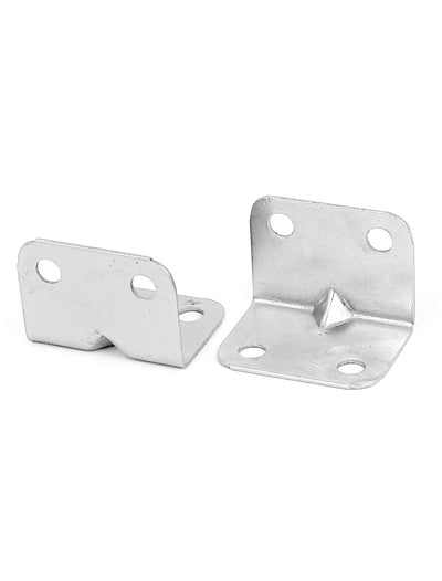 Harfington 24mmx24mm L Shape Shelf Corner Brace Metal Right Angle Bracket Silver Tone 50pcs