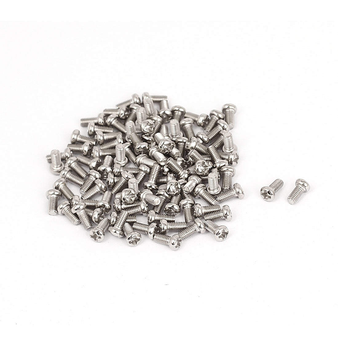 Harfington 100pcs 8mm Long 5mmx3mmx0.5mm Phillips Cross Head Screws for Computer HDD