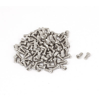 Harfington 100pcs 8mm Long 5mmx3mmx0.5mm Phillips Cross Head Screws for Computer HDD