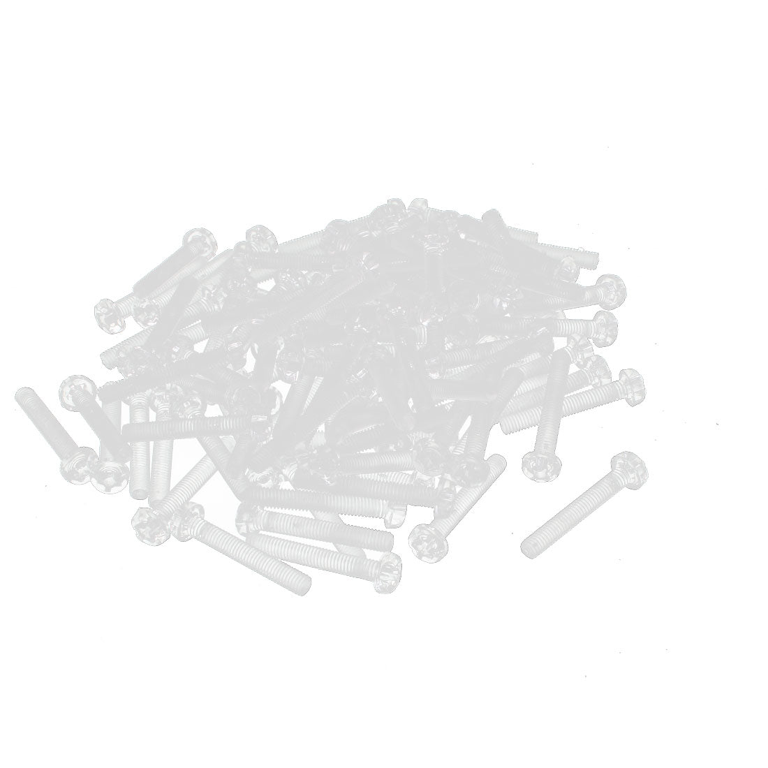 Harfington 100pcs M3×20mm Bolts Pan Drive Head Machine Screws Clear