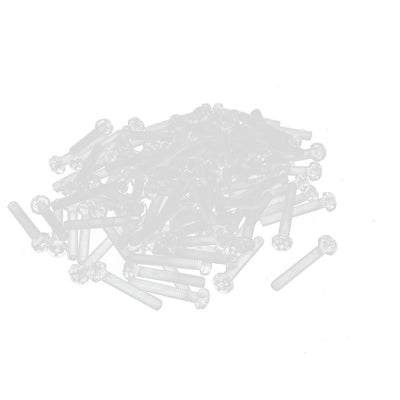 Harfington 100pcs M3×20mm Bolts Pan Drive Head Machine Screws Clear