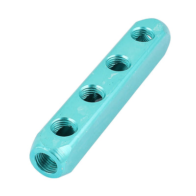 uxcell Uxcell 1/4BSP Threaded Ports 4 Way Quick Connect Air Hose Manifold Block Splitter