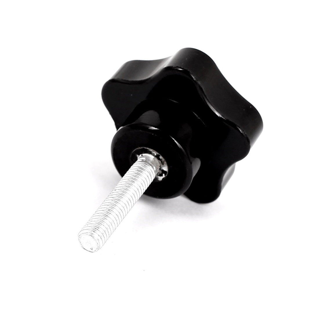 uxcell Uxcell M6 x 30mm Male Thread Plastic Star Head Clamping Screw Knob Jig Black
