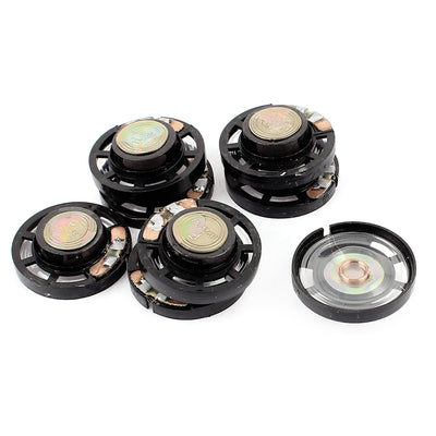 Harfington 8Pcs 0.25W 8 Ohm 27mm Dia External Magnet Loudspeaker Speaker Horn Black