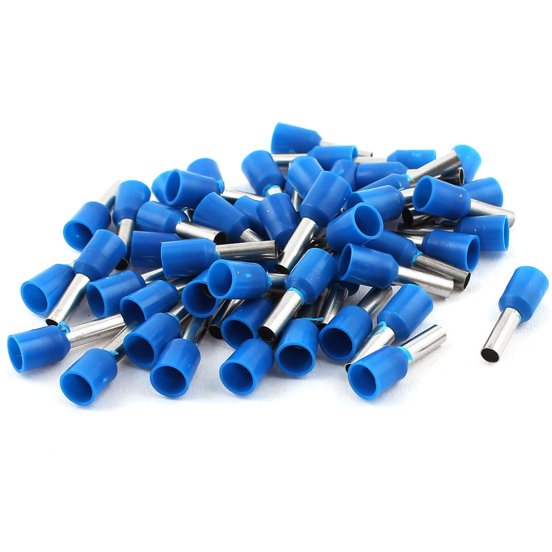 Harfington 50Pcs Blue Wire Copper Crimp Connector Insulated Ferrule Pin Cord End Terminals AWG14