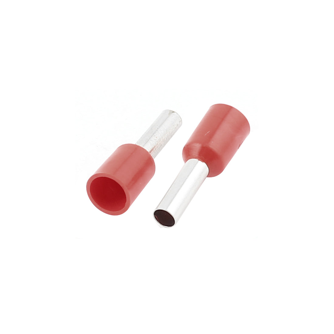 Harfington 50Pcs Red Wire Copper Crimp Connector Insulated Ferrule Pin Cord End Terminals AWG14