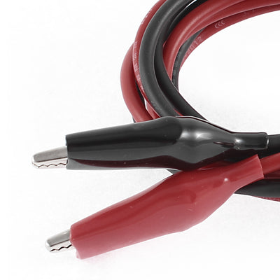 Harfington Multimeter Electrical Insulated Boot Alligator Clip Test Leads Cable 1.4Ft 2pcs