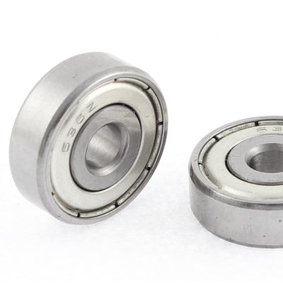 Harfington Metal Sealed Double Shielded Deep Groove Ball Bearing 6mm×22mm×7mm 6pcs
