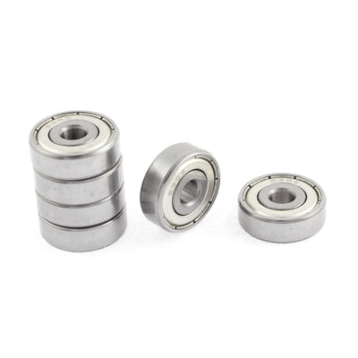 Harfington Metal Sealed Double Shielded Deep Groove Ball Bearing 6mm×22mm×7mm 6pcs