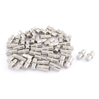 Harfington 6mm×14mm Furniture Cupboard Hardware Metal Shelf Support Pins Silver Tone 50pcs
