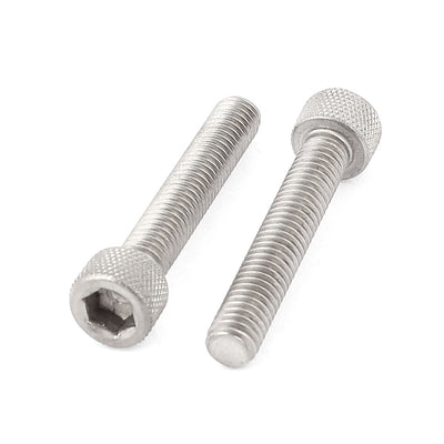 Harfington M6×35mm 1mm Pitch Internal Hex Head Socket Screw Bolts 2pcs