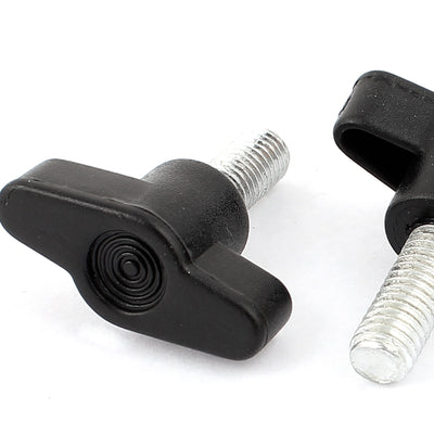 Harfington 5pcs 8mm×20mm Male Thread Plastic T Handle Screw On Type Clamping Knob