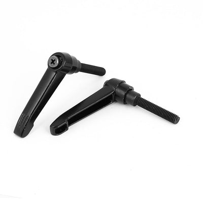 Harfington M5×30mm Male Thread Lathe Machine Metal Adjustable Handle Lever Grip 2pcs