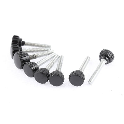 Harfington M5×30mm Round Head Screw On Thumbscrews Knurled Knob Grips 8pcs