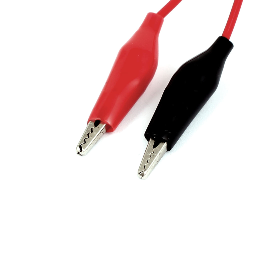 Harfington 2PCS Insulated Alligator Clip Dual Line Jumper Probe Testing Wire Black Red