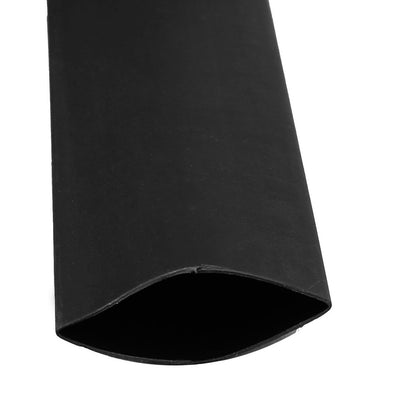 Harfington 3.6Meter 16mm Dia 26.5mm Flat Width Ratio 2:1 Heat Shrink Tube Sleeving Wrap Wire Kit Black
