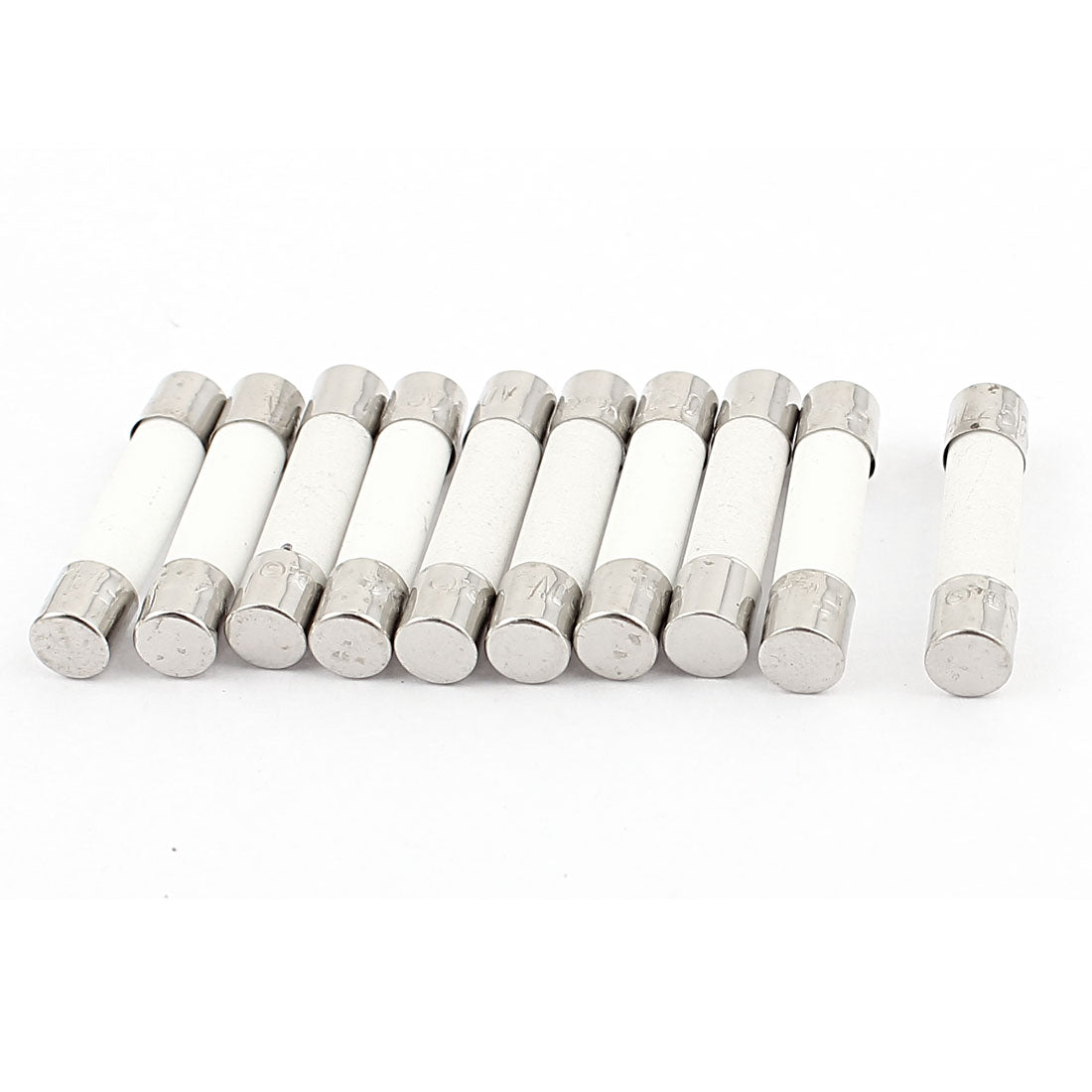 uxcell Uxcell 10 PCS 5 x 25mm Fusible Core Cylinder Cap Ceramic Tube Fuse Links 250V 1A