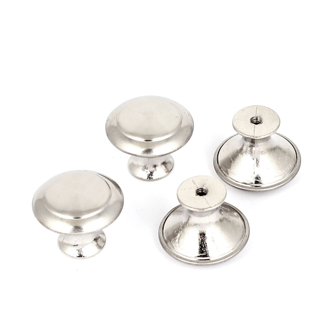 uxcell Uxcell Cabinet Cupboard Wardrobe Door Drawer 28mm Nickel Brushed Pull Knob Handle 4pcs