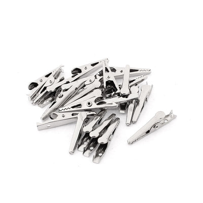 Harfington Metal Insulated Alligator Testing Clips Crocodile Clamps Silver Tone 23pcs