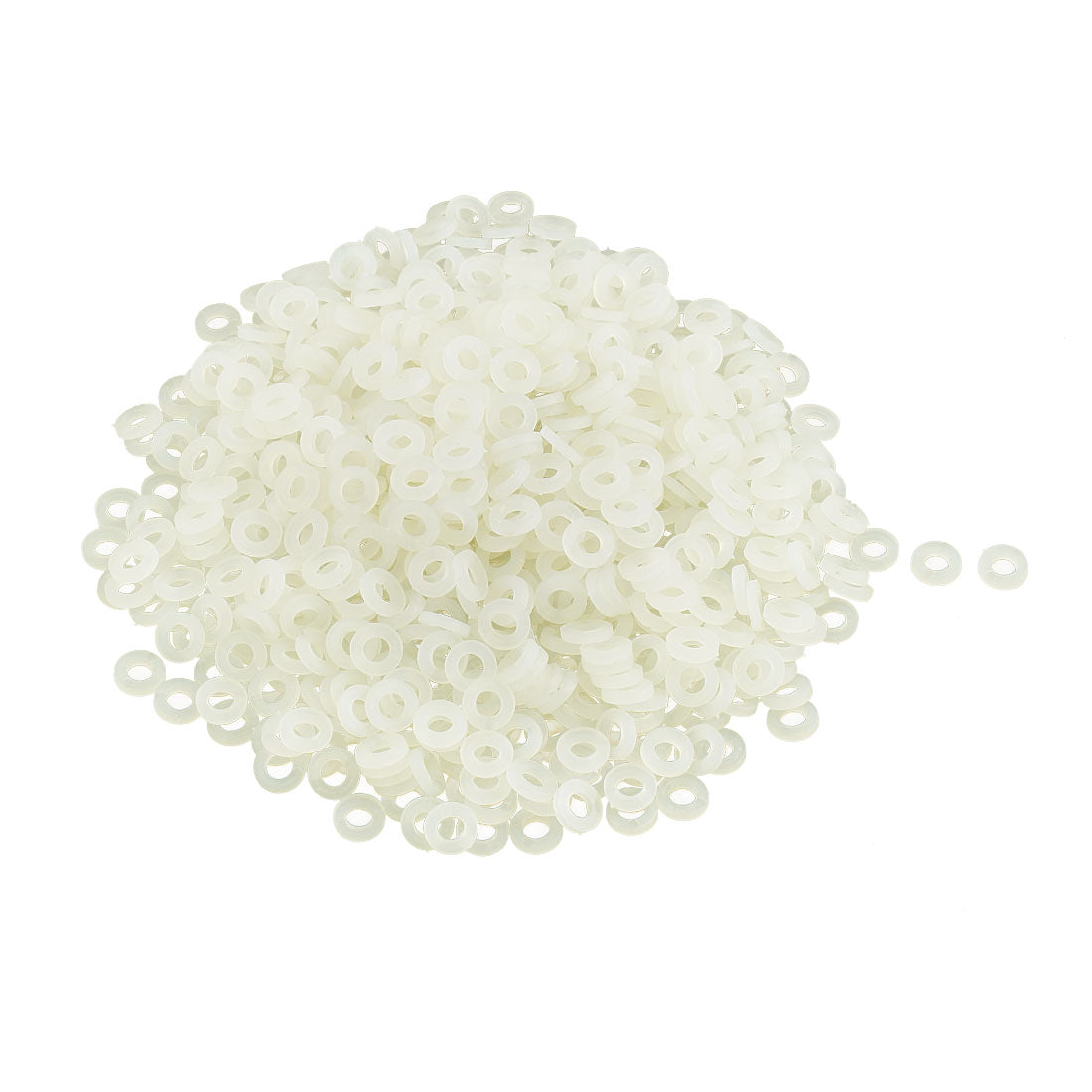 Harfington White Insulation Spacer Nylon Flat Washers Gasket 6mm×3mm×1mm 1000pcs