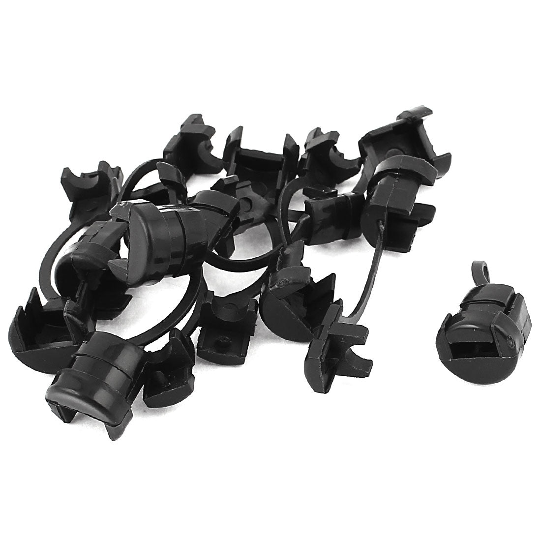Harfington 10 Pcs Round Cable Wire Strain Relief Bush Grommet 12mm Length