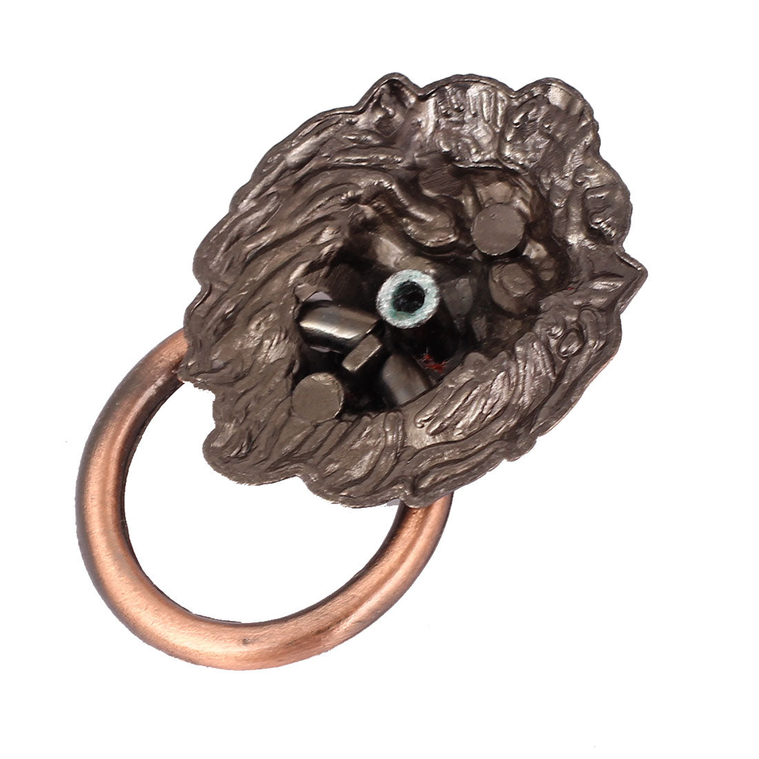 uxcell Uxcell Lion Head Design Drawer Cupboard Cabinet Pull Handle Knob Copper Tone 20pcs